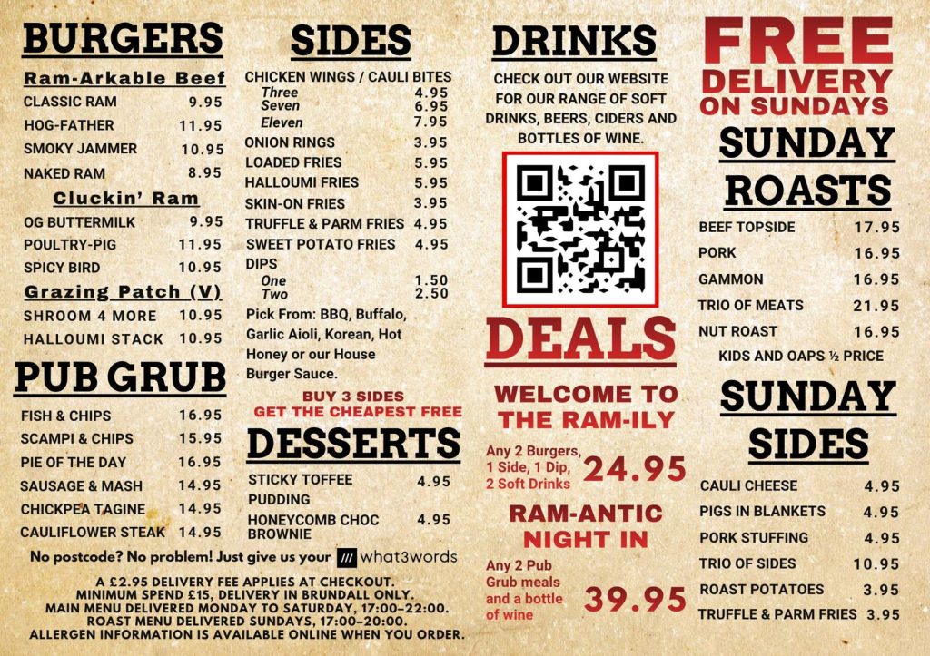 Ram Inn Brundall takeaway and food delivery